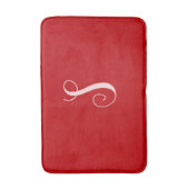 赤モダンシック&スタイリッシュカスタムモノグラム バスマット (正面縦)