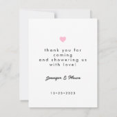 赤モダンシンプルちゃんシャワーサンキューカード サンキューカード (裏面)