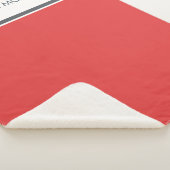 赤モダンシンプルパーソナライズされた名 シェルパブランケット (3/4)