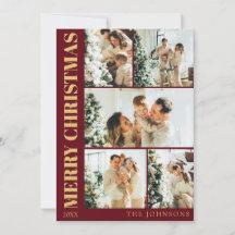 赤モダンスタイリッシュ金ゴールドタイポグラフィ