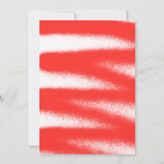 赤モダンスプレー絵を描タイポグラフィ写真卒業 案内状 (裏面)