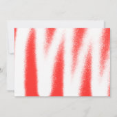 赤モダンスプレー絵を描写真の卒業パーティー 招待状 (裏面)