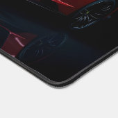 赤モダンスポーツカー デスクマット (コーナー)