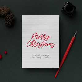 赤モダンタイポグラフィメリークリスマスカード