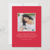 赤モダンタイポグラフィ2写真卒業 案内状 (裏面)