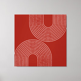 赤モダンデザイン キャンバスプリント
