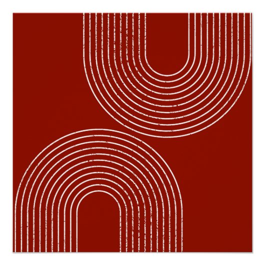 赤モダンデザイン ポスター (正面)