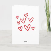 赤モダンナースバレンタインデー シーズンカード (裏面)