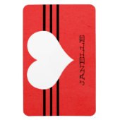 赤モダンハートフレキシ磁石 マグネット (縦)