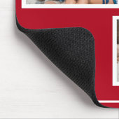 赤モダンバレンタインデーカスタムの写真 マウスパッド (コーナー)