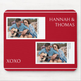 赤モダンバレンタインデーカスタムの写真 マウスパッド