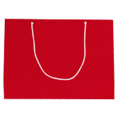 赤モダンパーソナライズされたバレンタインデー ラージペーパーバッグ (裏面)