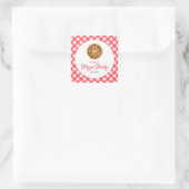 赤モダンピエレガントザパーティー誕生会 スクエアシール (バッグ)