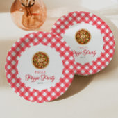 赤モダンピエレガントザパーティー誕生会 ペーパープレート