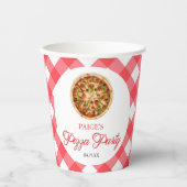 赤モダンピエレガントザパーティー誕生会 紙コップ (正面)
