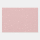 赤モダンピンクの家族の写真クリスマスハッピー ラッピングペーパーシート (正面2)