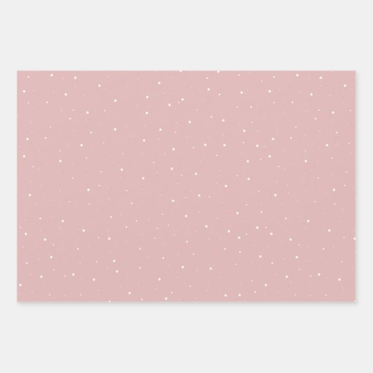 赤モダンピンクの家族の写真クリスマスハッピー ラッピングペーパーシート (正面2)