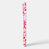 赤モダンピンク紫ロマンチックな愛のハートパターン Case-Mate iPhoneケース (裏面 / 左)