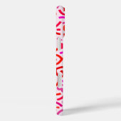 赤モダンピンク紫ロマンチックな愛のハートパターン Case-Mate iPhoneケース (裏面 / 右)