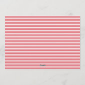 赤モダンピンストライプクリスマスフレーム写真 シーズンカード (裏面)