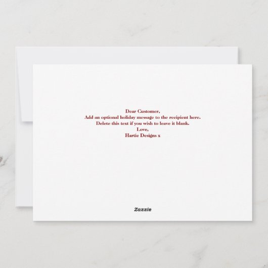 赤モダンフィルムリール写真コラージクリスマス シーズンカード (裏面)