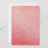 赤モダンフェイクグリッターパーティの招待状 招待状 (裏面)