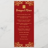 赤モダンフローラ中国のの宴会 メニュー (正面)