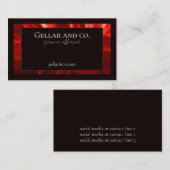 赤モダンフローラ名刺 名刺 (正面/裏面)