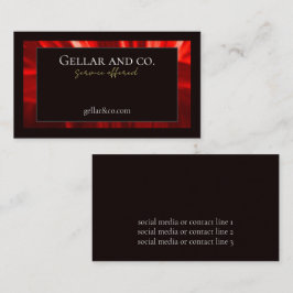 赤モダンフローラ名刺 名刺