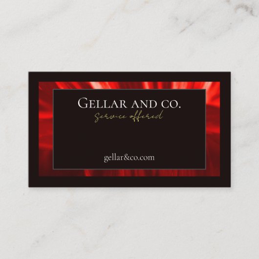 赤モダンフローラ名刺 名刺 (正面)