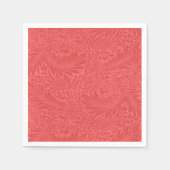 赤モダンフローラ植物学 スタンダードカクテルナプキン (正面)