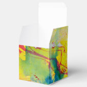 赤モダンブルーイエローグリーンパープルマーブルルック フェイバーボックス (オープン)