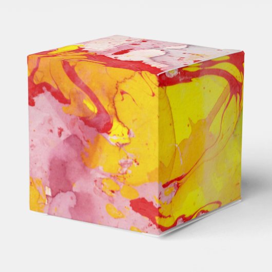 赤モダンブルーイエローグリーンパープルマーブルルック フェイバーボックス (裏面サイド)