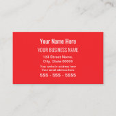 赤モダンプロフェッショナルアポイントメントカード 予約カード (正面)