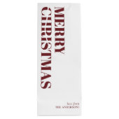 赤モダンホリミニマルー ワインギフトバッグ (裏面)