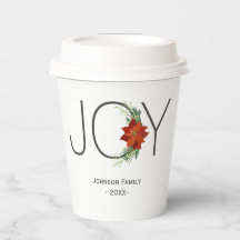 赤モダンポインセティアホリデージョークリスマス