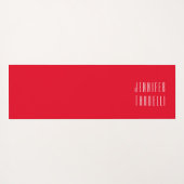 赤モダンミニマエレガントリスト ヨガマット (裏面(横))