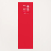 赤モダンミニマエレガントリスト ヨガマット (正面)