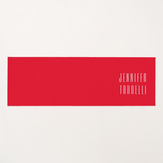 赤モダンミニマエレガントリスト ヨガマット (正面(横))