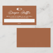 赤モダンミニマルちゃんシャワーおむつラッフル エンクロージャーカード (正面/裏面)