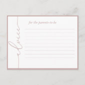 赤モダンミニマルちゃんシャワーアドバイスカード アドバイスカード (正面)