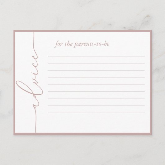 赤モダンミニマルちゃんシャワーアドバイスカード アドバイスカード (正面)