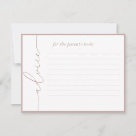 赤モダンミニマルちゃんシャワーアドバイスカード アドバイスカード