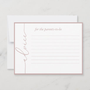 赤モダンミニマルちゃんシャワーアドバイスカード アドバイスカード