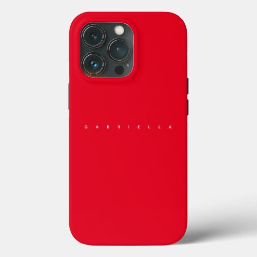 赤モダンミニマルはっきりしたリスト名シック Case-Mate iPhoneケース (裏面)