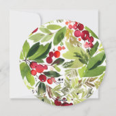 赤モダンミニマル色・緑色植物色 シーズンカード (裏面)