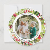 赤モダンミニマル色・緑色植物色 シーズンカード (正面)