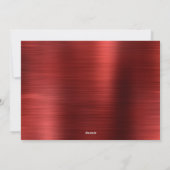 赤モダンメリークリスマスグリッターのスクリプト写真 シーズンカード (裏面)