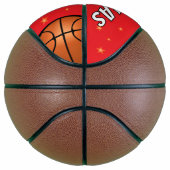 赤モダンメリークリスマススターズ記念 バスケットボール (右)