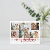 赤モダンメリークリスマスハート脚本5写真 シーズンポストカード (スタンド正面)